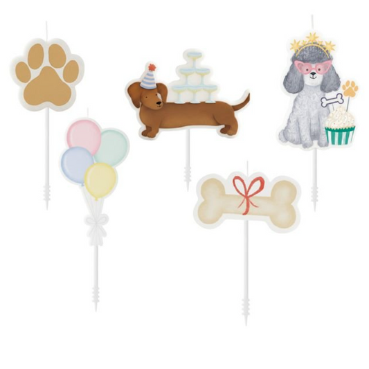 Vela forma puppies surtidos 5uds