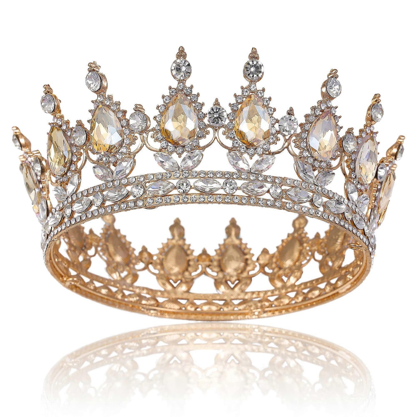 Corona Barroca de Diamantes de Imitación 12cm