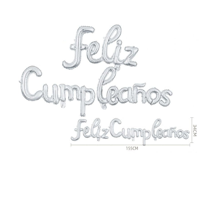 Globos Foil Letras 'Feliz Cumpleaños'