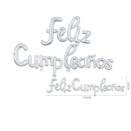 Globos Foil Letras 'Feliz Cumpleaños'
