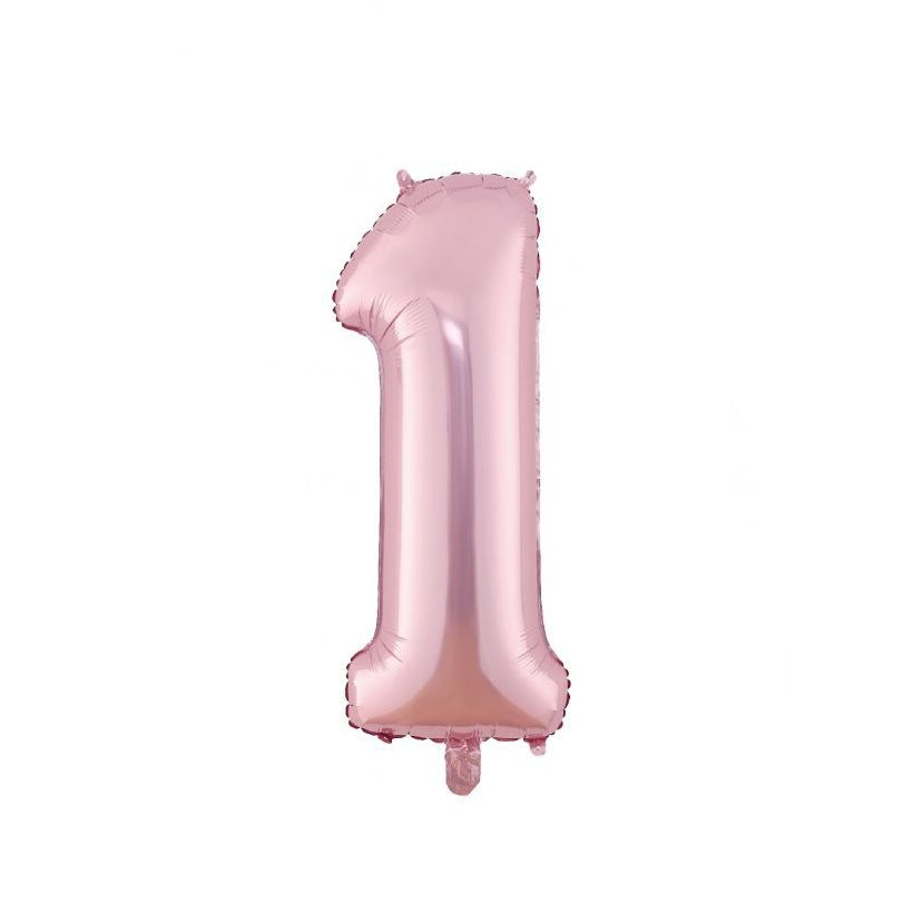 Globo Foil Número Aluminio 80cm (32") Rosa Perlado
