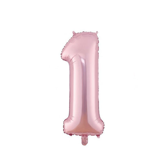 Globo Foil Número Aluminio 80cm (32") Rosa Perlado