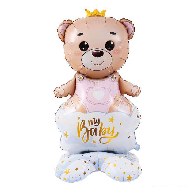 Globo Foil Oso Bebé con Base 154×77 cm