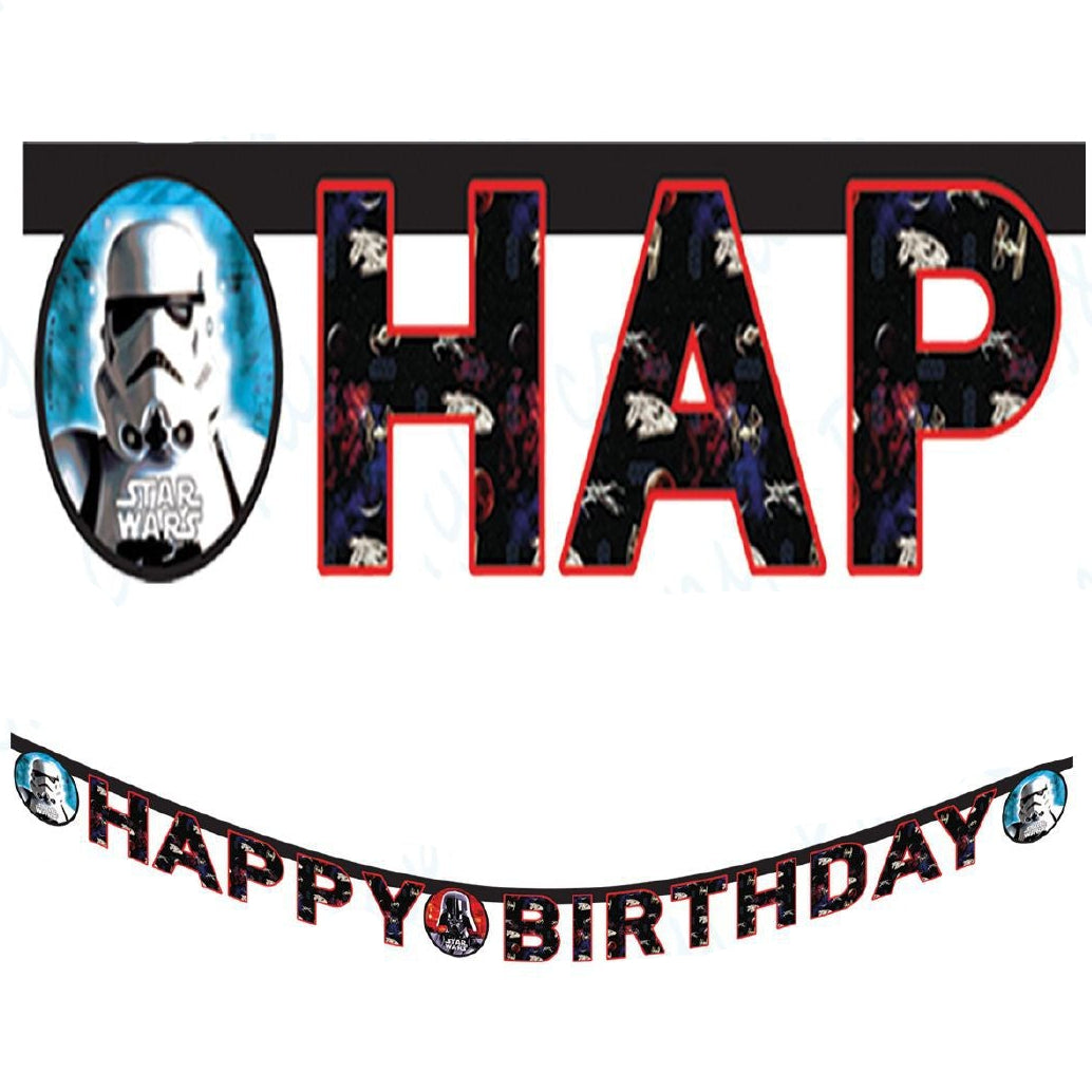 Guirnalda Star Wars Happy Birthday