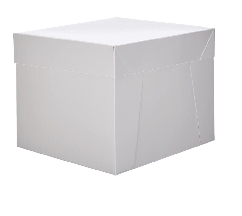 Caja Blanca para Tarta Cuadrada de Cartón | Altura 15 cm