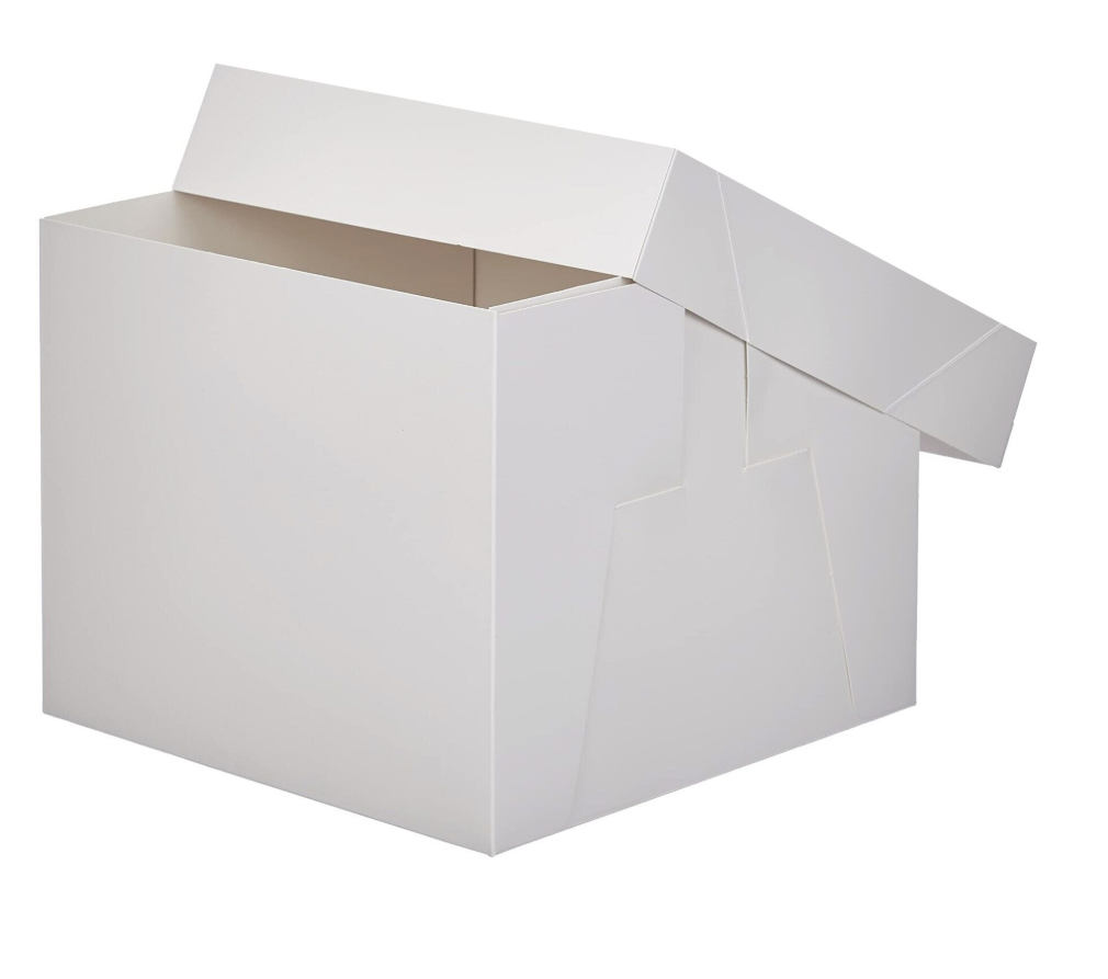 Caja Blanca para Tarta Cuadrada de Cartón | Altura 15 cm