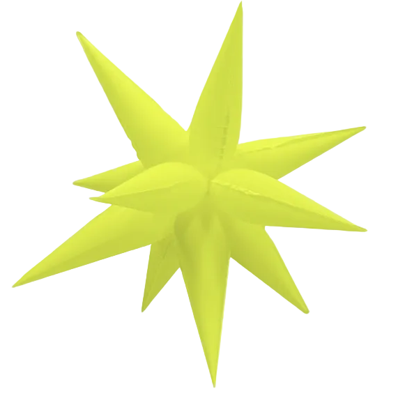 Globo Foil Estrella Multipuntas 66cm