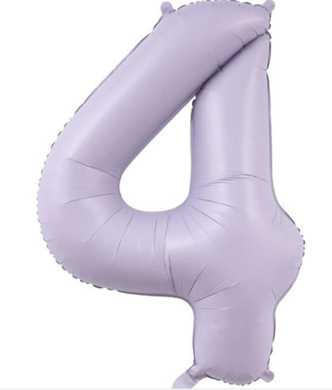 Globo Foil Número Gigante Aluminio 100cm (40") Lila