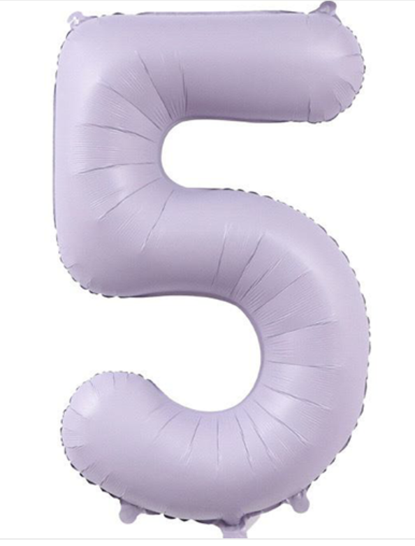 Globo Foil Número Gigante Aluminio 100cm (40") Lila
