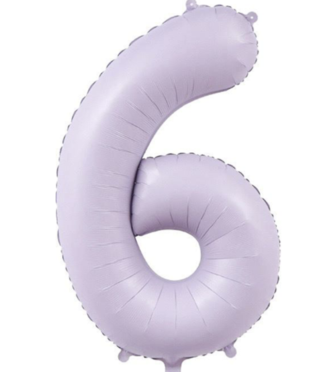 Globo Foil Número Gigante Aluminio 100cm (40") Lila