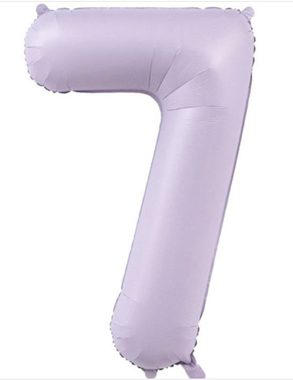 Globo Foil Número Gigante Aluminio 100cm (40") Lila