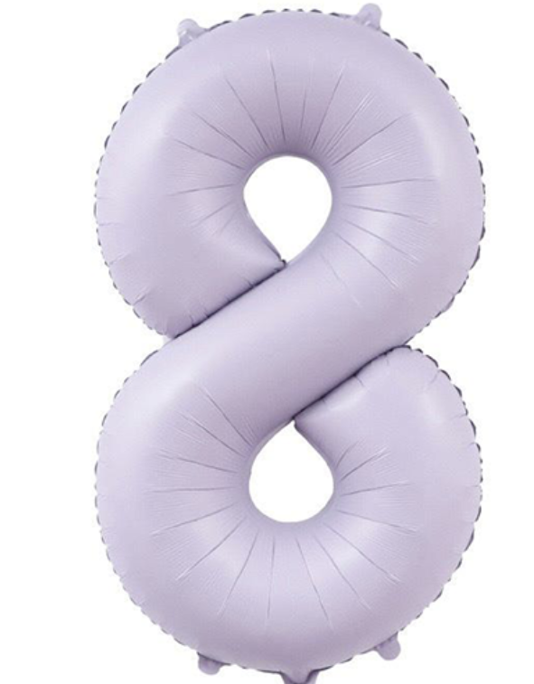 Globo Foil Número Gigante Aluminio 100cm (40") Lila