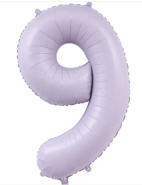 Globo Foil Número Gigante Aluminio 100cm (40") Lila