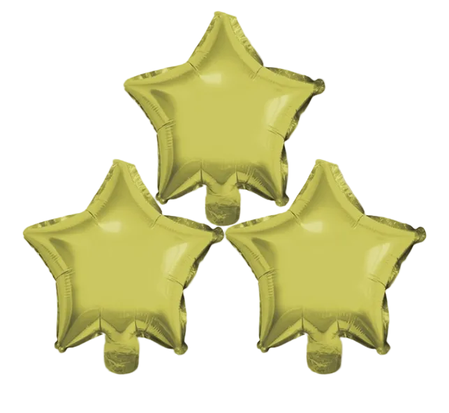 Globos Foil Estrella 25 cm — Pack 3 uds