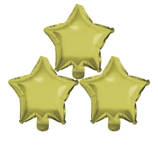 Globos Foil Estrella 25 cm — Pack 3 uds