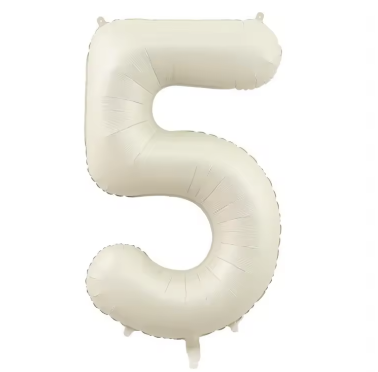 Globo Foil Número Gigante Aluminio 100cm (40") Beige