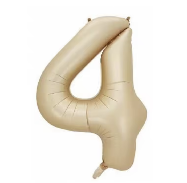 Globo Foil Número Gigante Aluminio 100cm (40")  Caramel