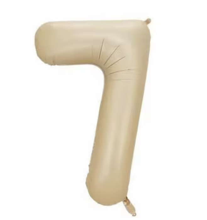 Globo Foil Número Gigante Aluminio 100cm (40")  Caramel