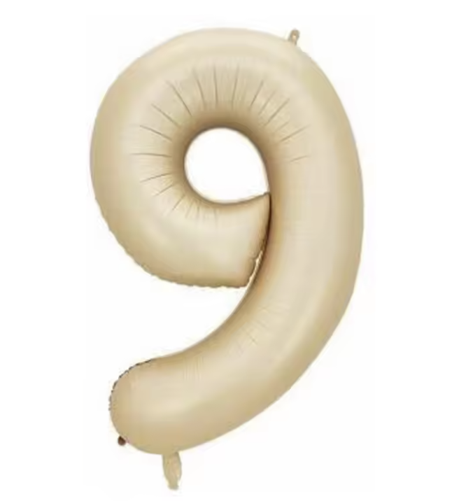 Globo Foil Número Gigante Aluminio 100cm (40")  Caramel