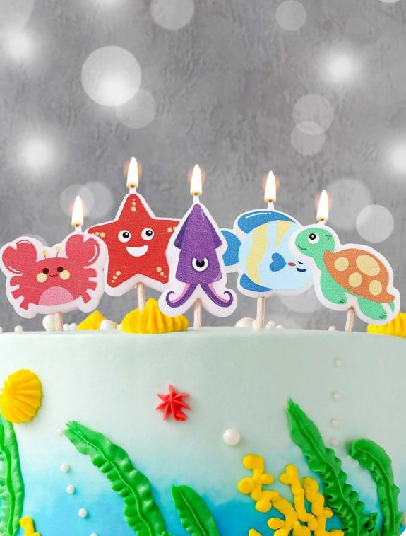 Velas Animales del Océano 5 uds