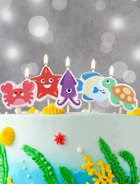 Velas Animales del Océano 5 uds