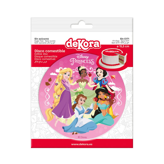 Oblea Comestible Princesas Disney para Tarta | deKora 15,5cm
