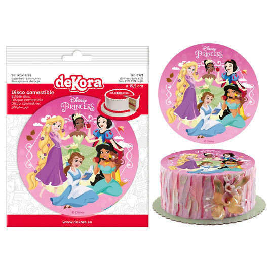 Oblea Comestible Princesas Disney para Tarta | deKora 15,5cm