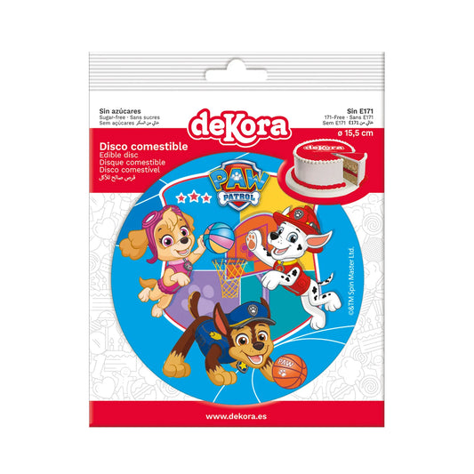 Oblea Comestible PAW Patrol para Tarta | deKora 15,5cm
