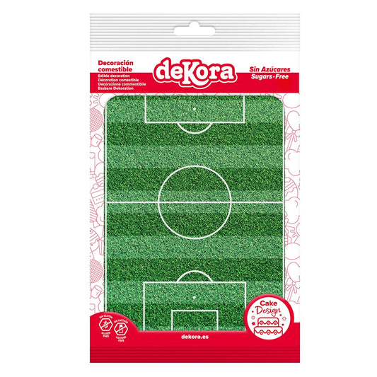 Oblea Comestible Campo de Fútbol para Tarta | deKora A5 14,8x21cm