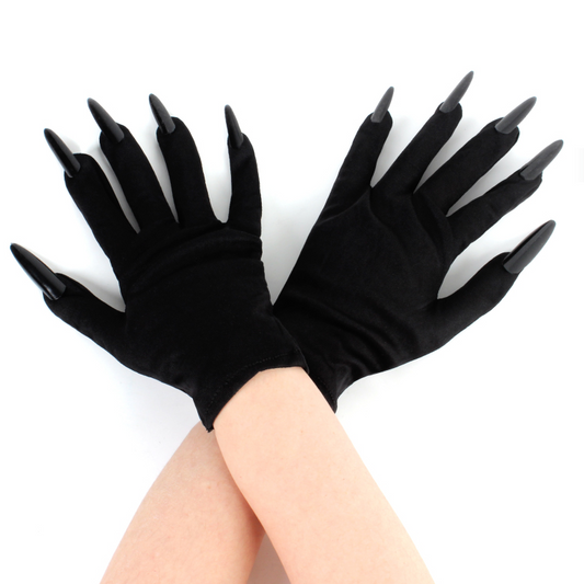 Guantes con Uñas Negras Adulto