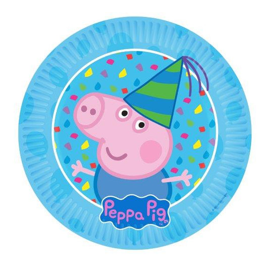 Platos Peppa Pig Azul 18cm 8uds