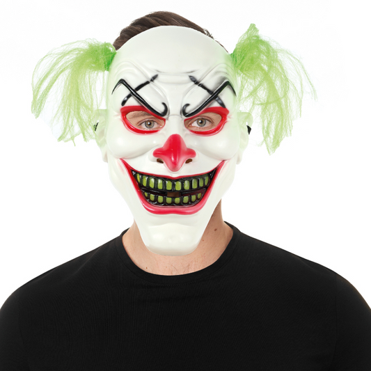 Máscara de Plástico de Payaso con Pelo