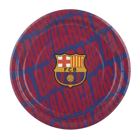 Platos Cartón FC Barcelona 8 uds