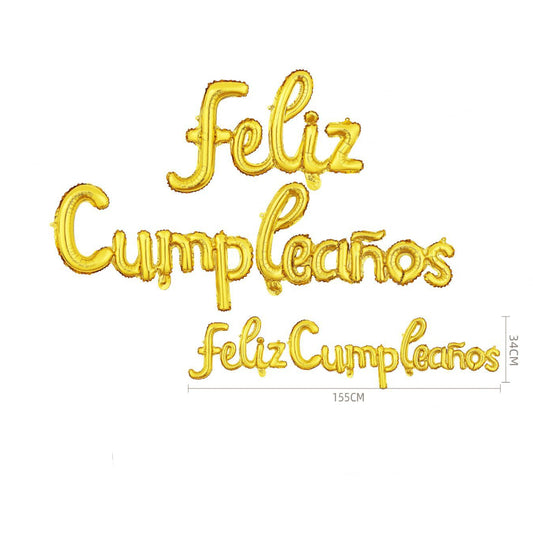 Globos Foil Letras 'Feliz Cumpleaños'