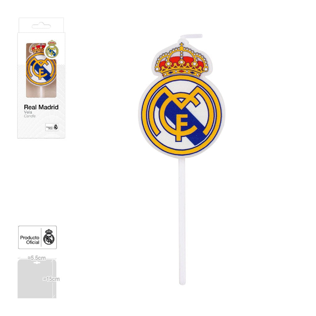 Vela Cumpleaños Escudo Real Madrid Grande