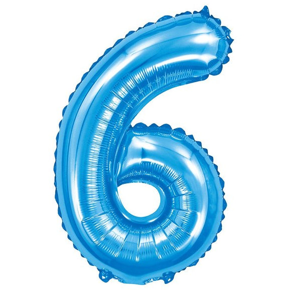 Globo Foil Número Gigante Aluminio 100cm (40") Azul