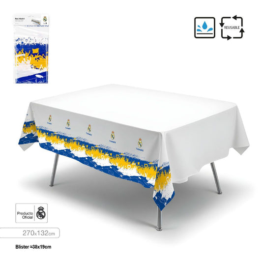 Mantel Real Madrid Afición Blanco 270x132 cm