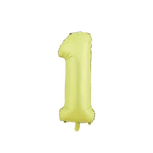 Globo Foil Número 80 cm (32") Amarillo Verde