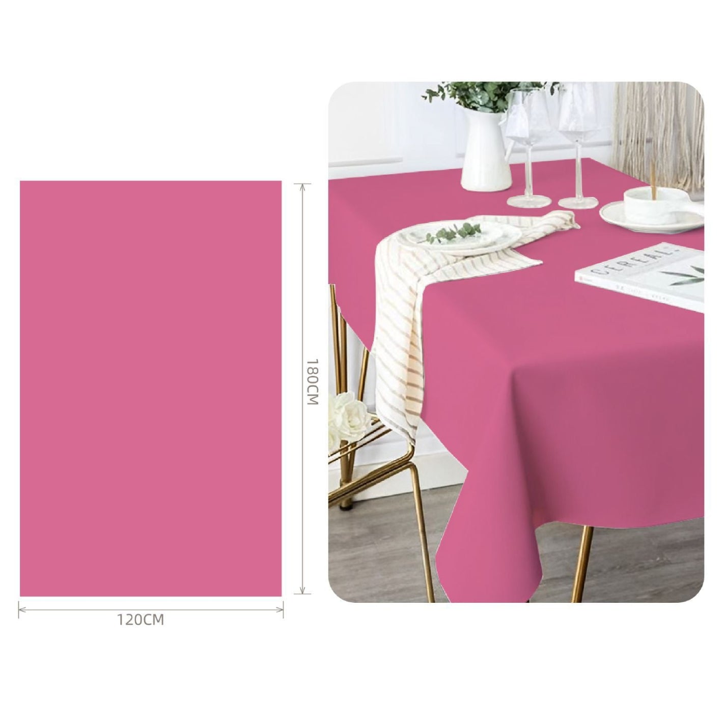 Mantel de Papel Impermeable Rayas 120x180cm