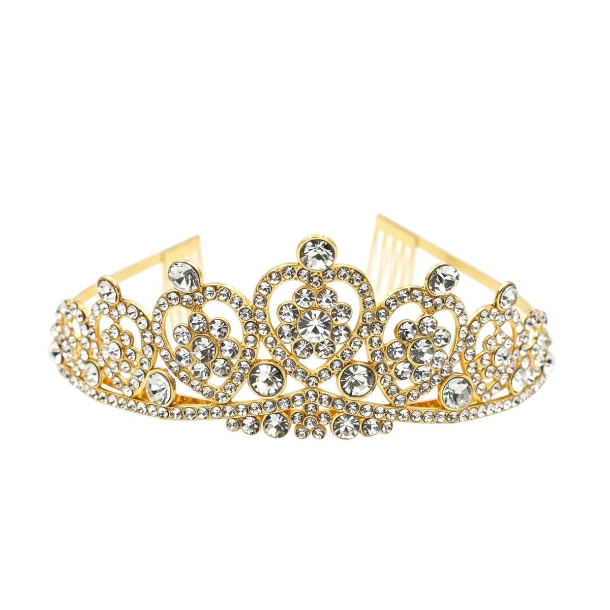 Tiara Corazones con Strass 12,5 x 5 cm