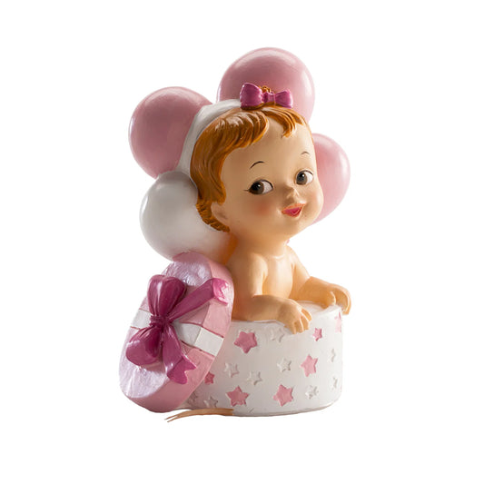 Figura Tarta Bautizo Bebé Regalo y Globos 10,5 cm