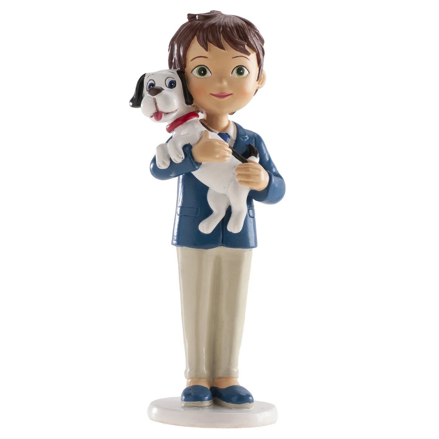 Figura Tarta Niño Comunión con Perro 16,5 cm