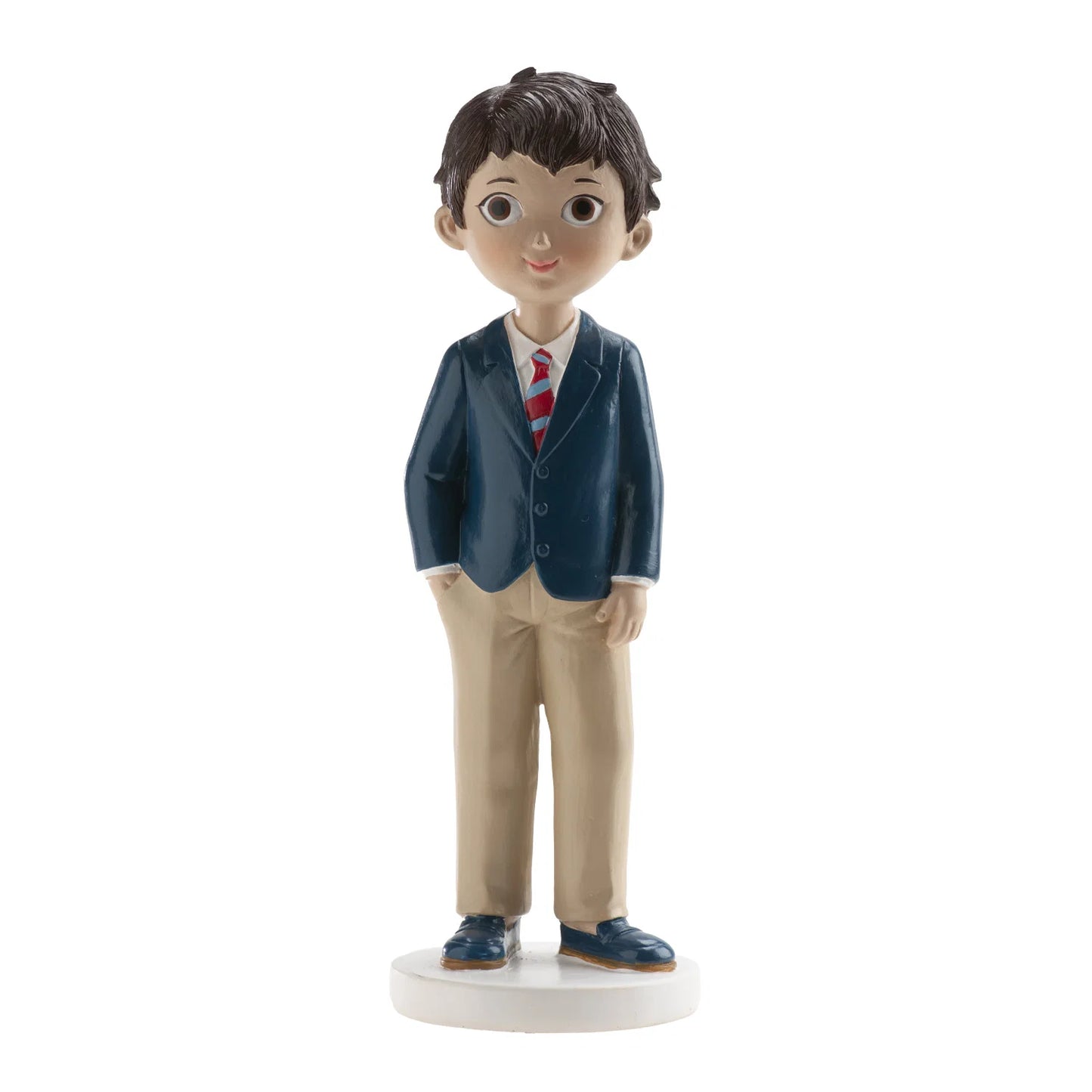 Figura Tarta Comunión Niño con Corbata Roja 16CM