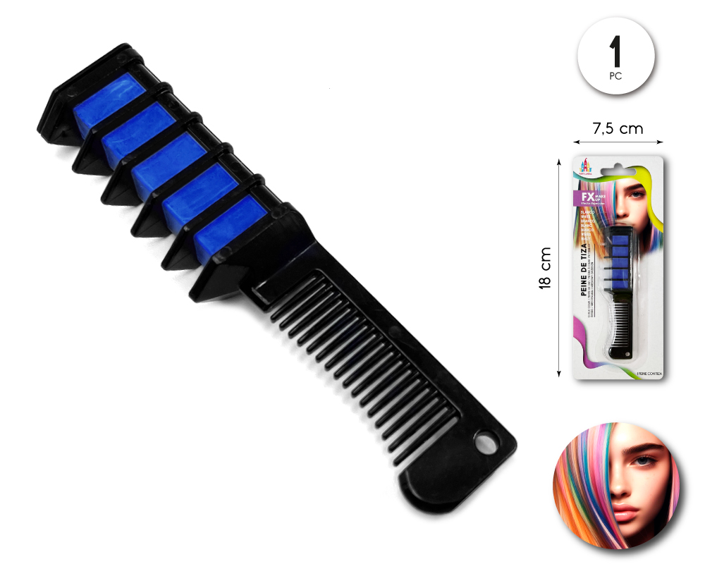Peine de tiza para mechas de colores