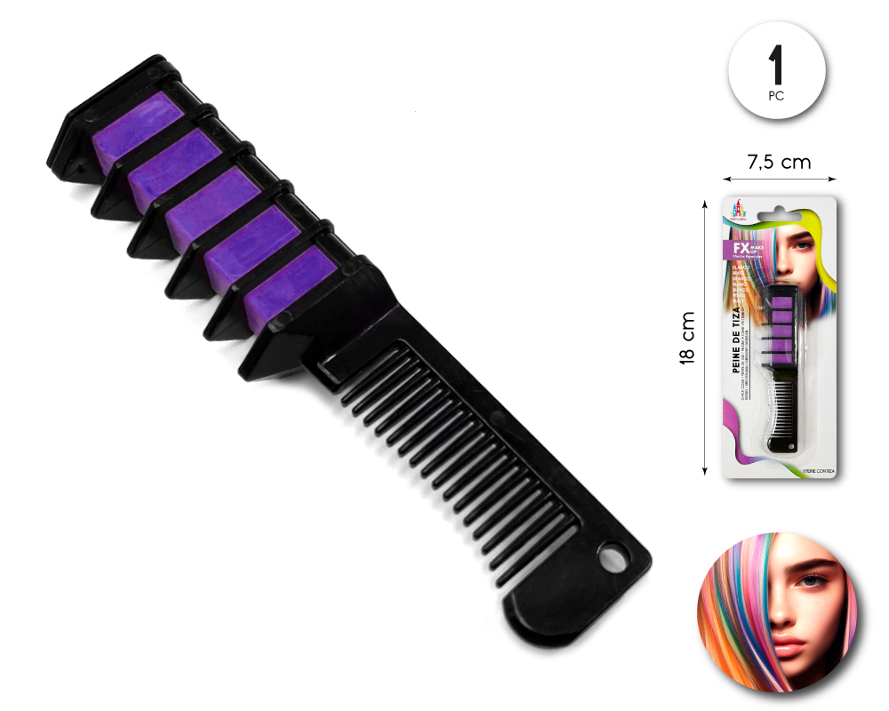 Peine de tiza para mechas de colores