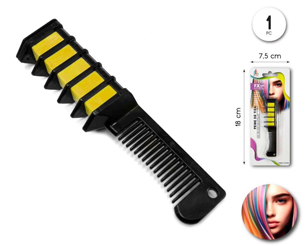 Peine de tiza para mechas de colores