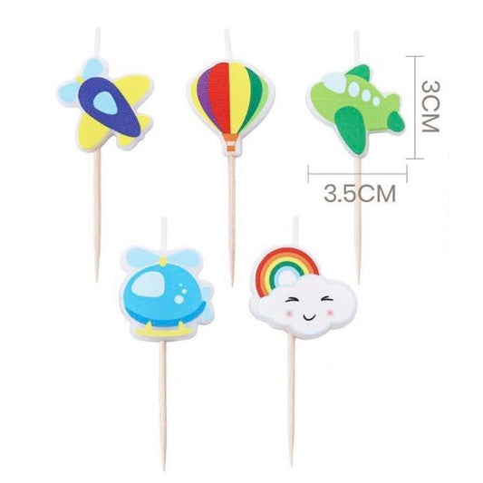 Vela Molinillo Arcoíris 5uds