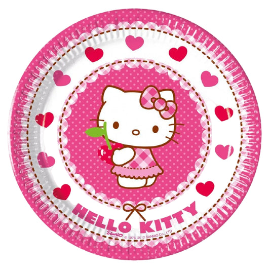 Platos de papel Hello Kitty 20 cm 6 uds