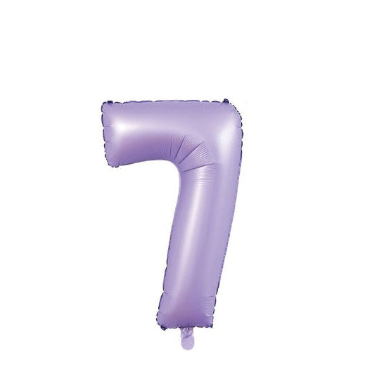 Globo Foil Número Aluminio 80cm (32") Lila Mate