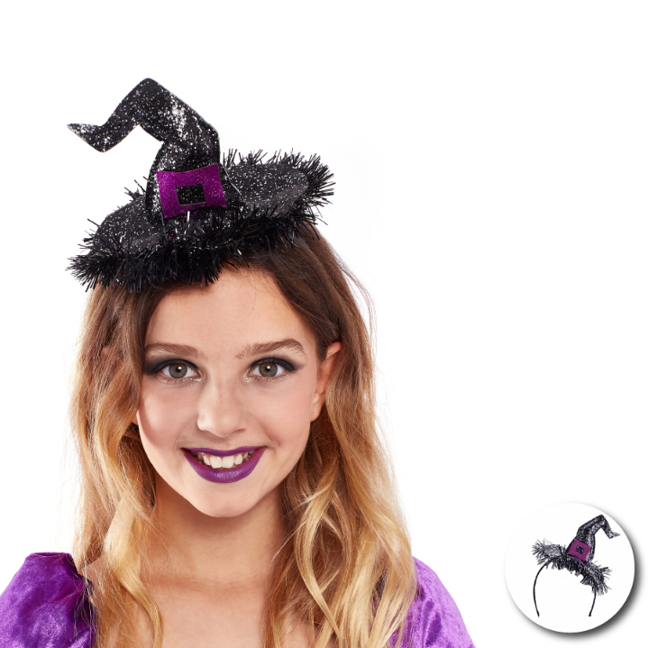 Diadema de Bruja Negra Halloween
